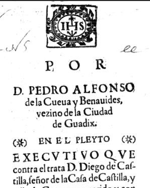 Cueva y Benavides, Pedro Alfonso de la